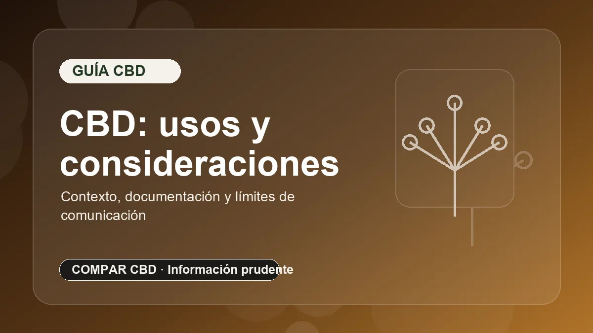 🌿 El CBD: Caracteristicas, Usos y Consideraciones — Guía Completa y Actualizada