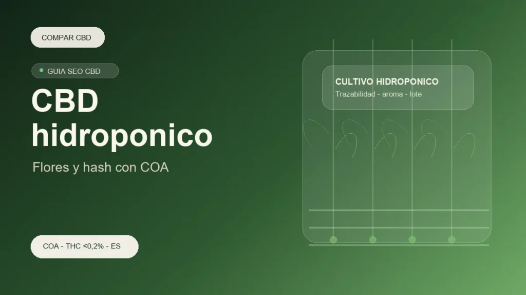CBD hidropónico: qué significa y cómo reconocer calidad real — COMPAR CBD