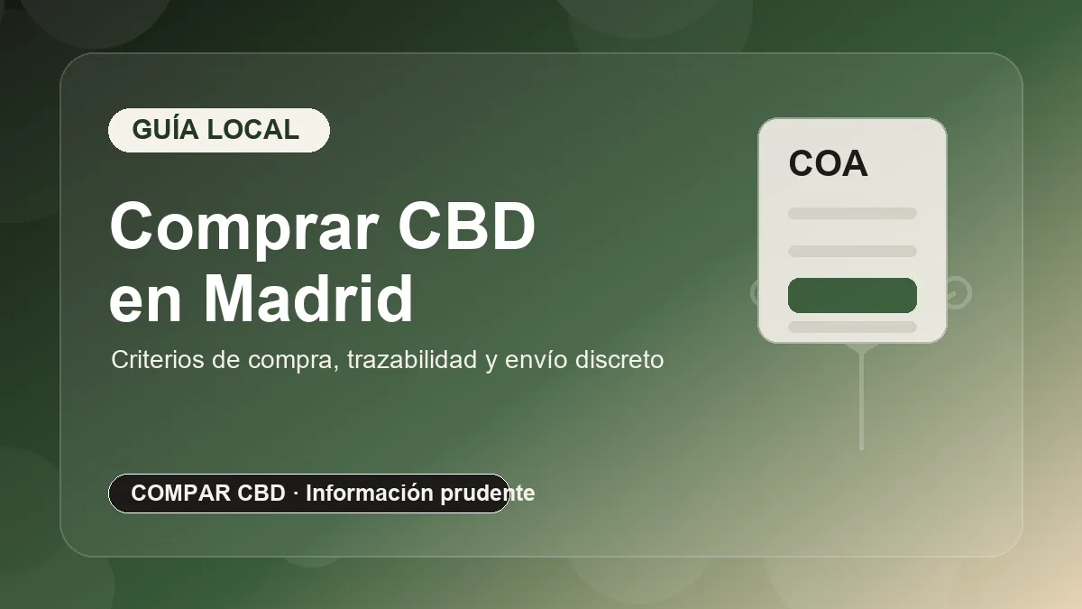 Comprar CBD en Madrid