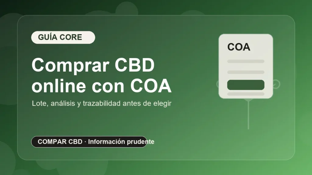Cómo comprar CBD online con COA real y sin errores — COMPAR CBD